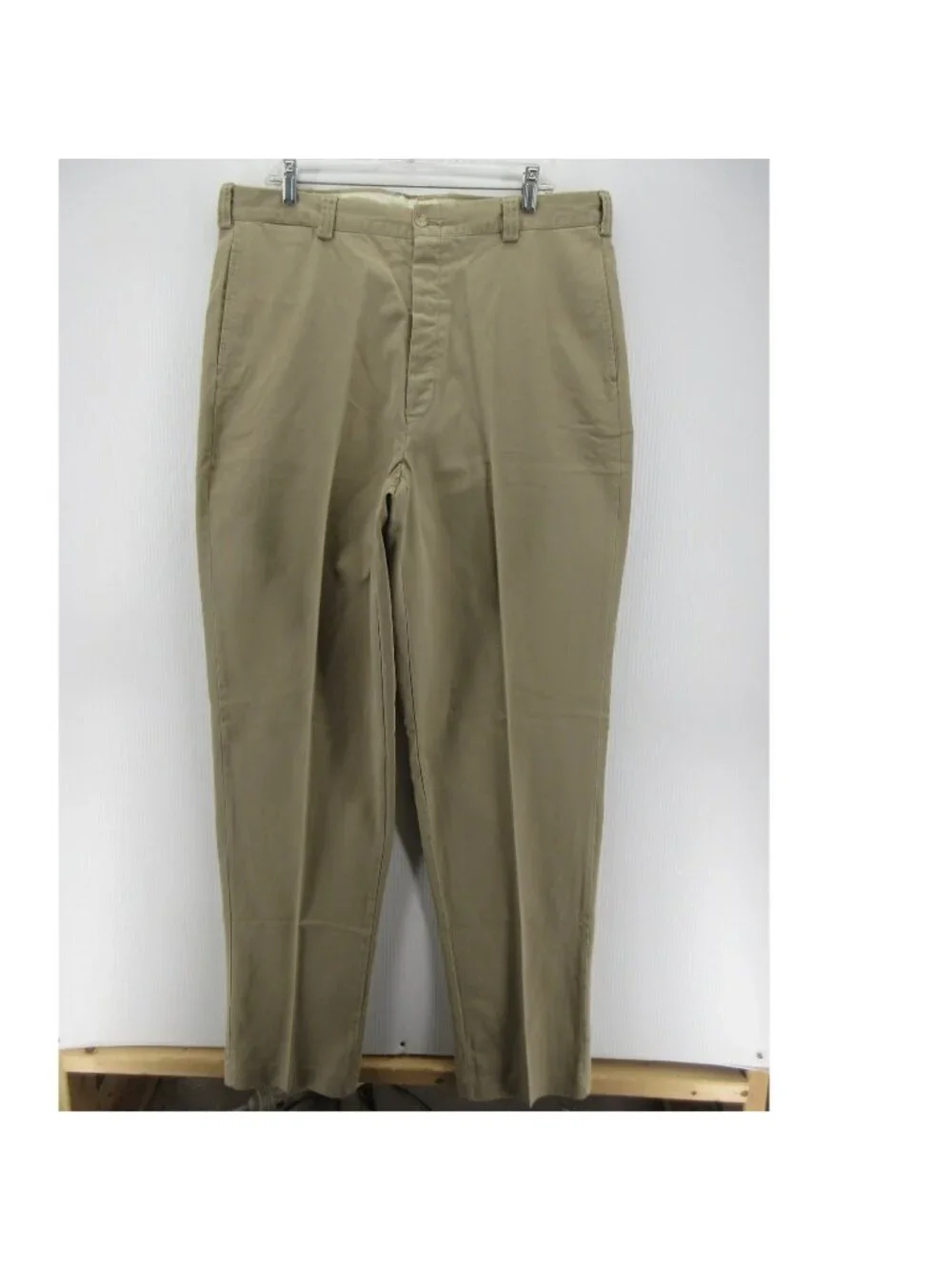 VGT Polo Ralph Lauren Pants 36 Khaki Chino Button Fly Field USA 36X37